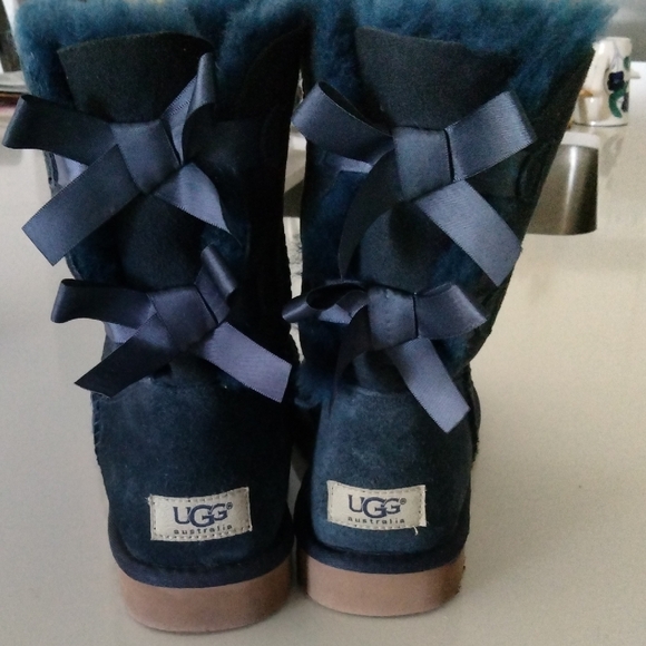UGG Blue Winter Boots with Sheepskin Lining - Picture 3 of 5
